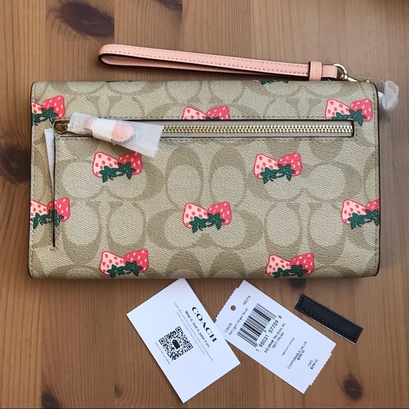 Coach Bags Coach Travel Envelope Wallet In Signature Canvas With